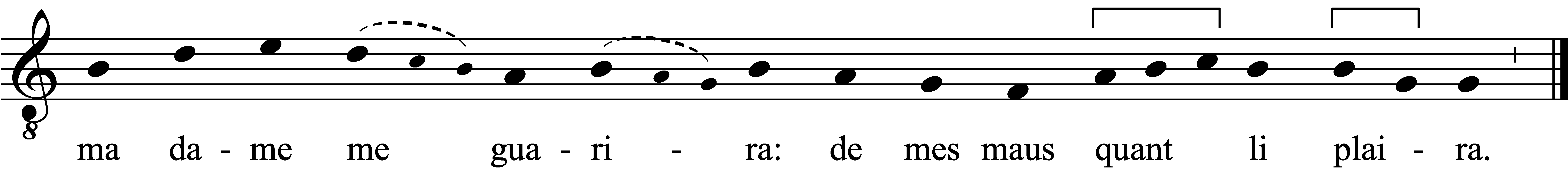 Refrain musical notation